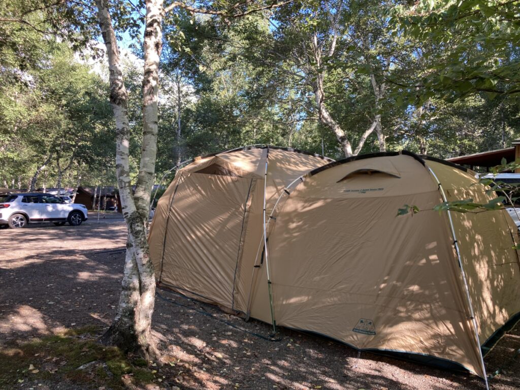 清里中央オートキャンプ場　テントの写真